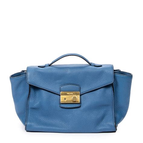 prada vitello daino tote cobalt blue|Prada vitello daino shopping tote.